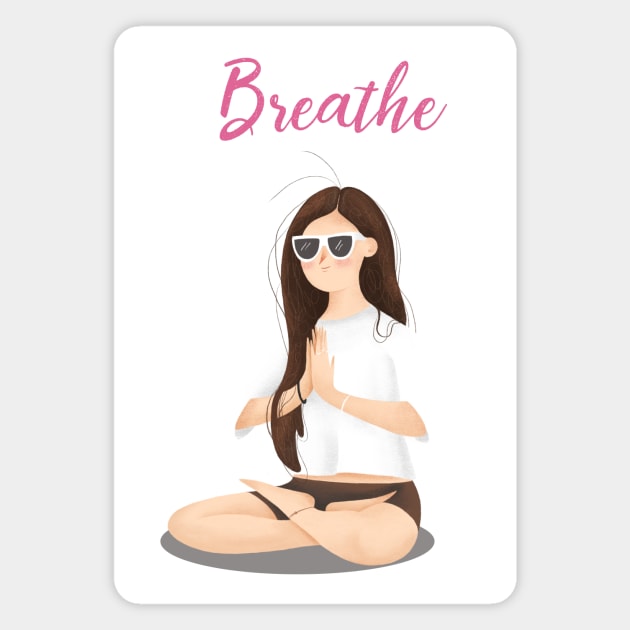 Breathe Magnet by Gummy Illustrations